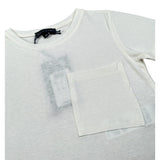 Please T-Shirt tinta unita con Taschino Panna per Bambino MBB9030B72X PANNA PLEASE 