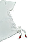 Please T-Shirt tinta unita con Elastico Bianco per Bambina MBC9072G72 BIANCO PLEASE 