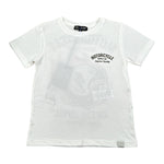 Please T-Shirt Girocollo tinta unita con Stampa Bianco per Bambino MBF1030B72 BIANCO PLEASE 