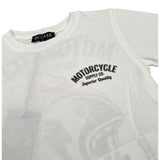 Please T-Shirt Girocollo tinta unita con Stampa Bianco per Bambino MBF1030B72 BIANCO PLEASE 