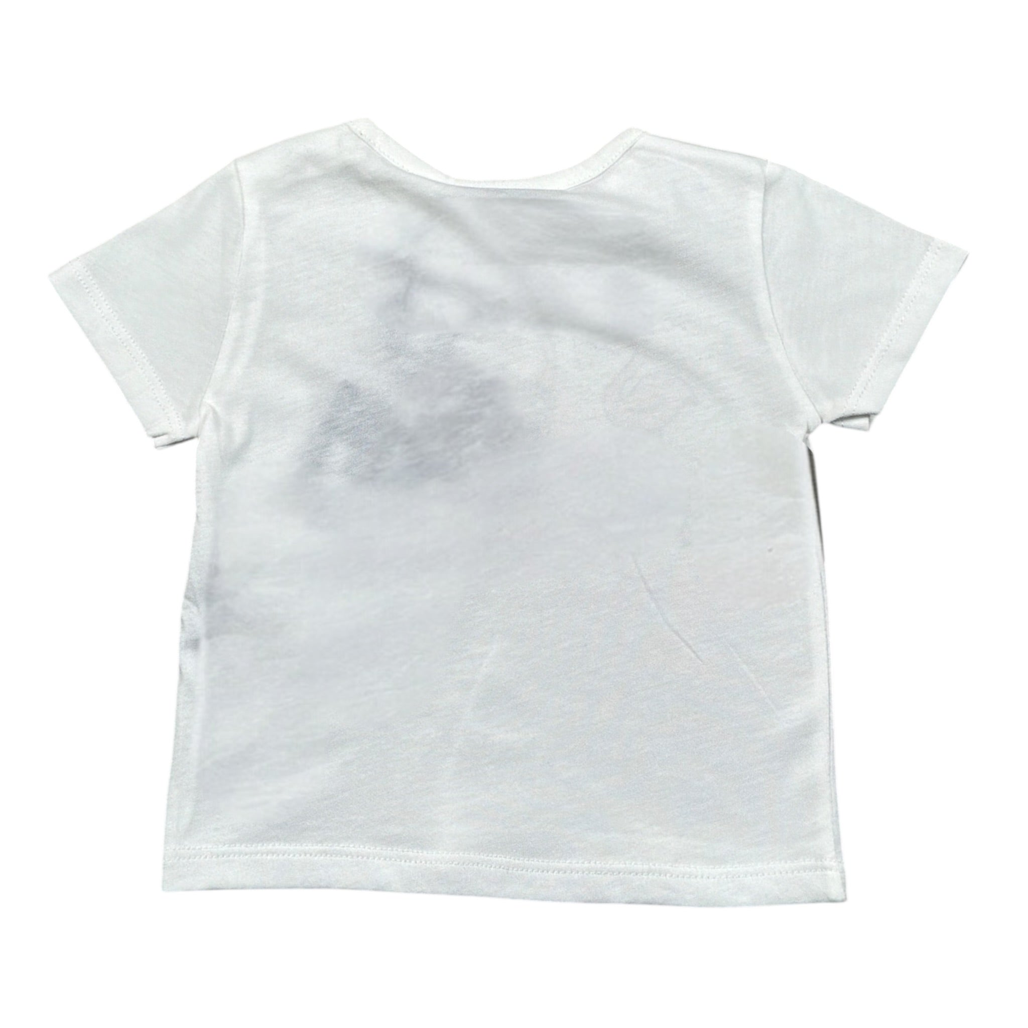 Please T-Shirt Girocollo tinta unita con Stampa Bianco per Neonata MBF8030G20 BIANCO PLEASE 