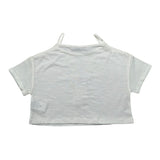 Please Top Mezza Manica Tinta Unita per Bambina MBG3030G72 BIANCO PLEASE 