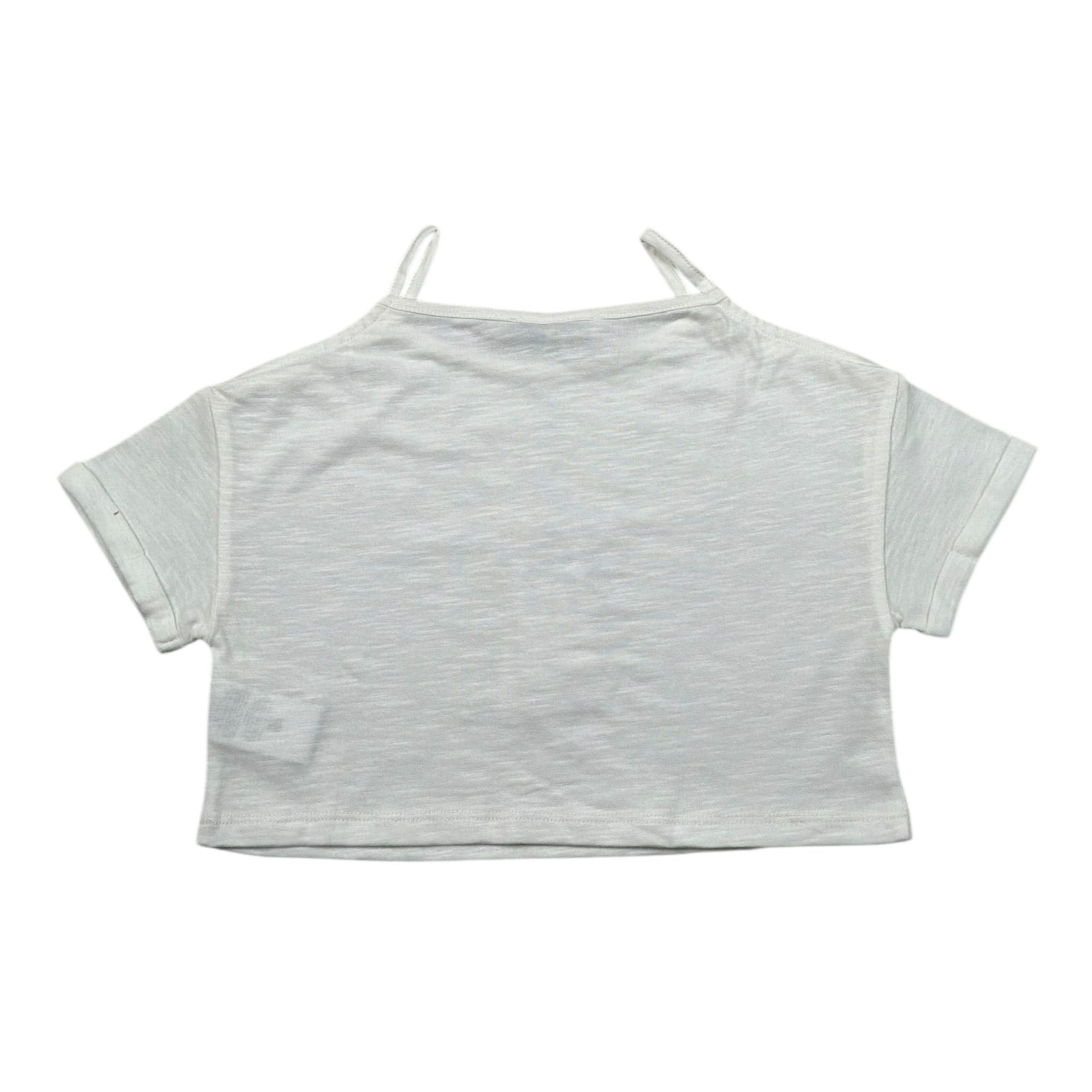 Please Top Mezza Manica Tinta Unita per Bambina MBG3030G72 BIANCO PLEASE 