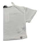 Please Top Mezza Manica Tinta Unita per Bambina MBG3030G72 BIANCO PLEASE 