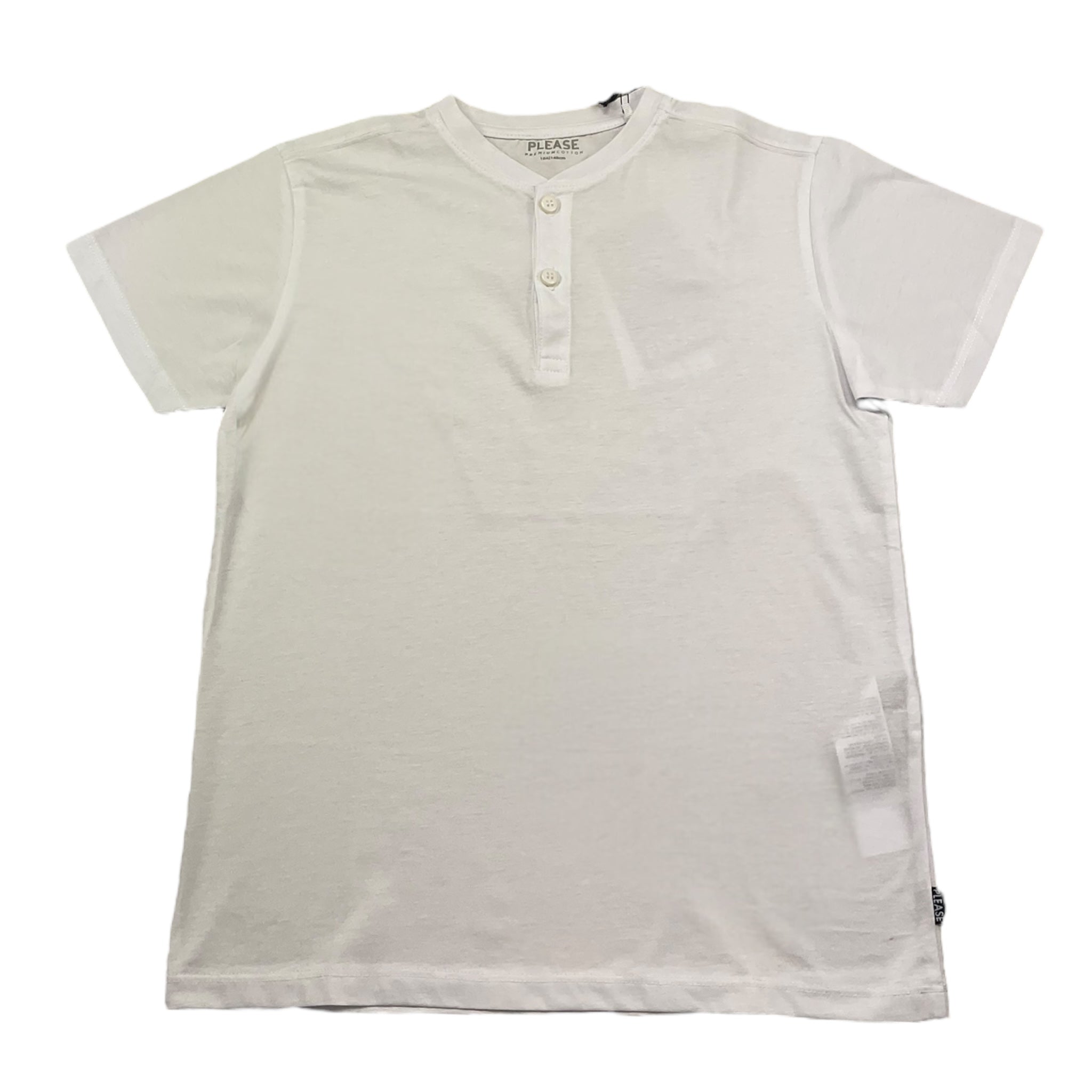 Please T-Shirt Tina Unita con Bottoni per Bambino ME03030B73 BIANCO PLEASE 