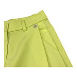 Please Pantalone Tinta Unita Modello A Palazzo per Bambina PHV4132G73 VERDE ACIDO PLEASE 