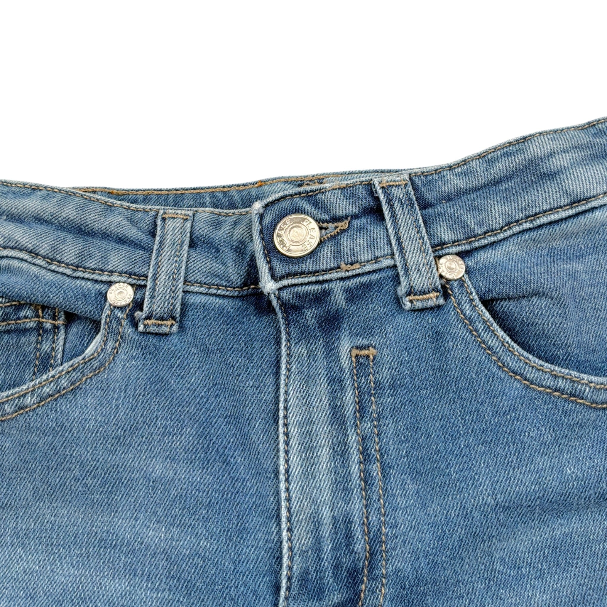 Please Short tinta unita In Denim Blu per Bambina RB61010G72 BLU PLEASE 