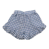 Please Short Fantasia Quadretti Bicolore per Neonata RE13273G71 BIANCO/AZZURRO PLEASE 