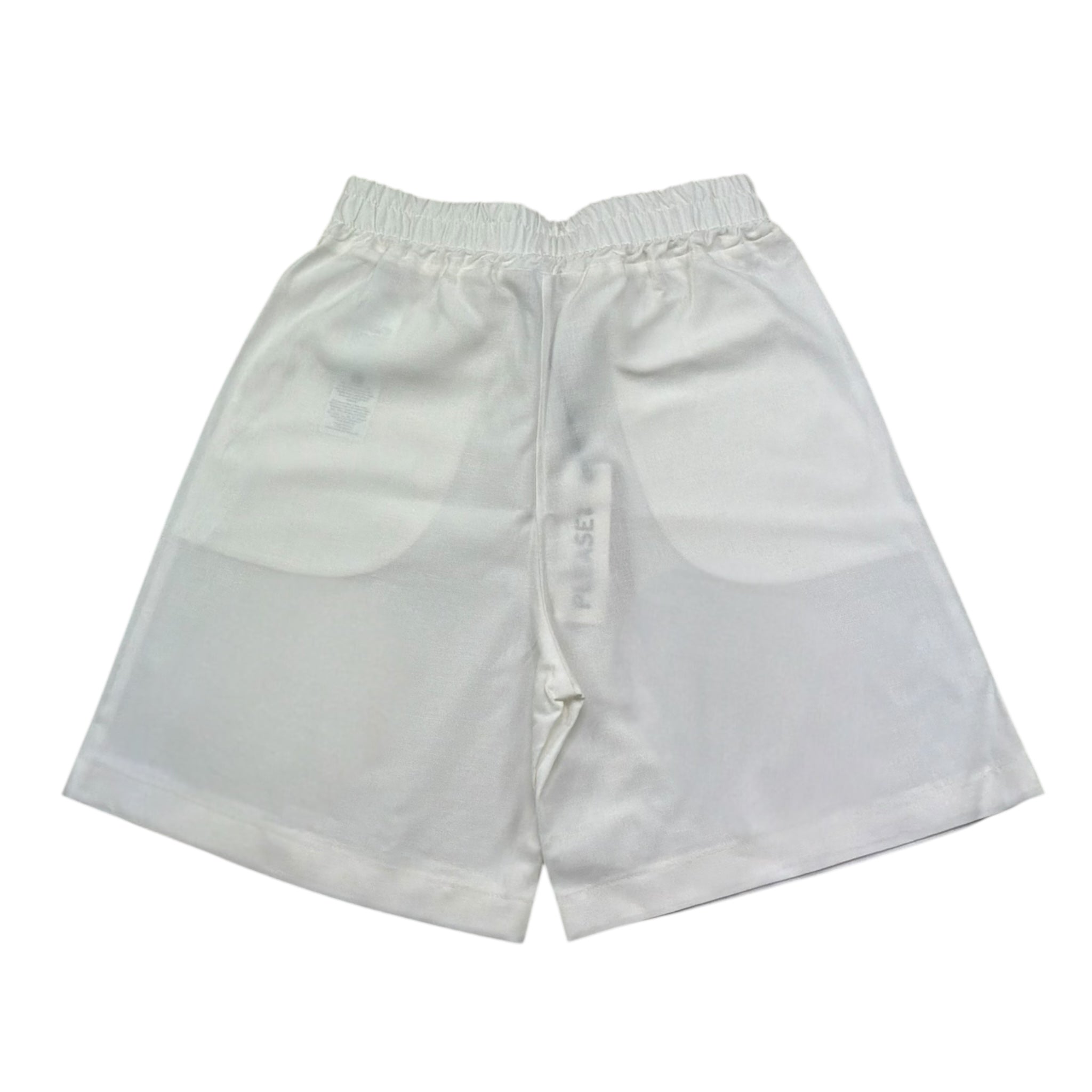 Please Short Tinta Unita con Elastico In Vita per Bambina RE78300G72 BIANCO PLEASE 