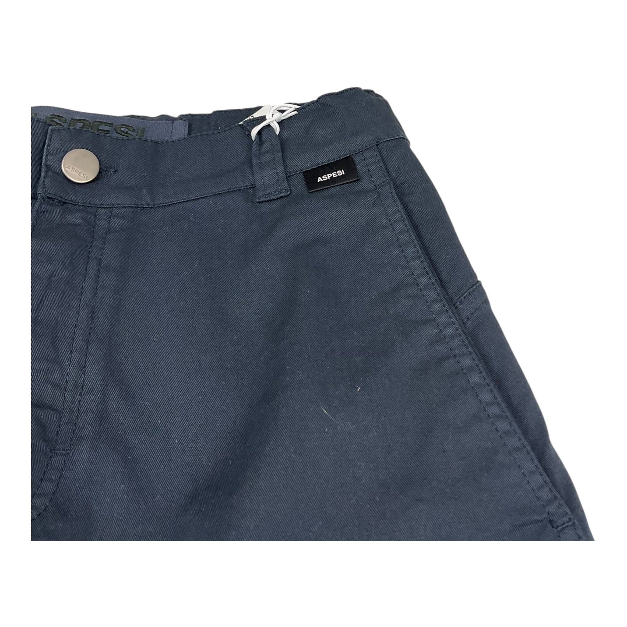 Please Pantalone Tinta Unita con Girovita Regolabile per Bambino S2507PLC6058 BLU PLEASE 