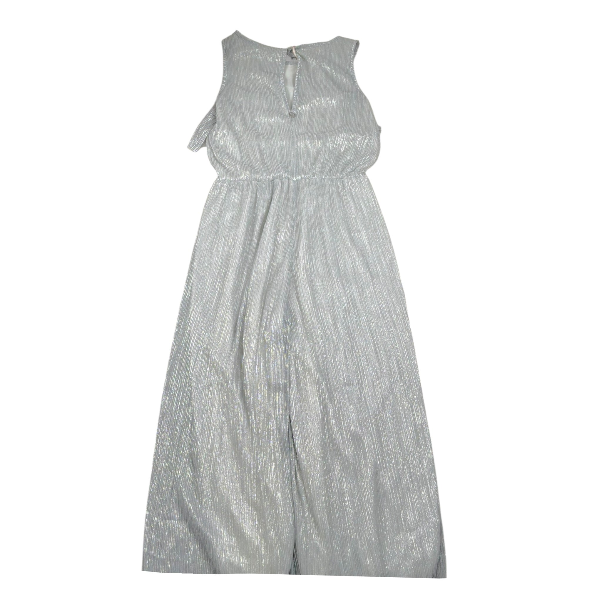 Please Tuta Intera Tinta Unita Giromanica per Bambina TC06290G73 ARGENTO PLEASE 