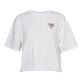 Puma T-Shirt Tinta Unita Girocollo con Logo per Bambina 624723 BIANCO PUMA 