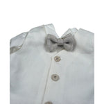 Pure Firenze Completo 4 Pezzi Camicia-Gilet-Bermuda-Papillon Panna/Beige per Neonato 110888 PANNA/BEIGE PURE FIRENZE 