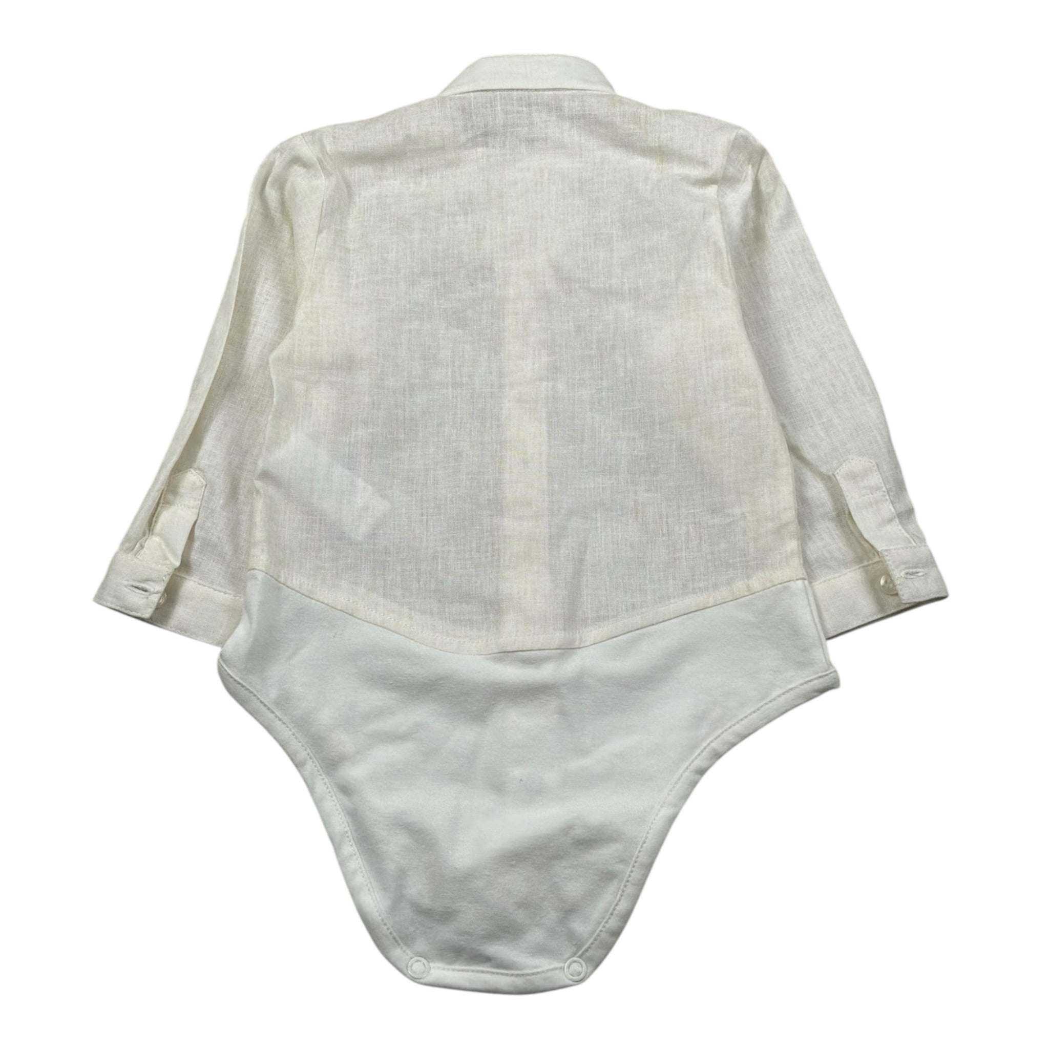 Pure Firenze Camicia Body tinta unita Manica Lunga Panna per Neonato PC01178 PANNA PURE FIRENZE 