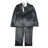 Qdk Completo 5 Pezzi Camicia-Giacca-Gilet-Cravatta-Pantalone per Bambino 100519 NERO QDK 