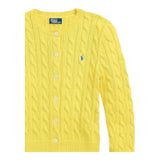 Ralph Lauren Cardigan Tinta Unita con Trecce per Neonata 312543047066N GIALLO RALPH LAUREN 