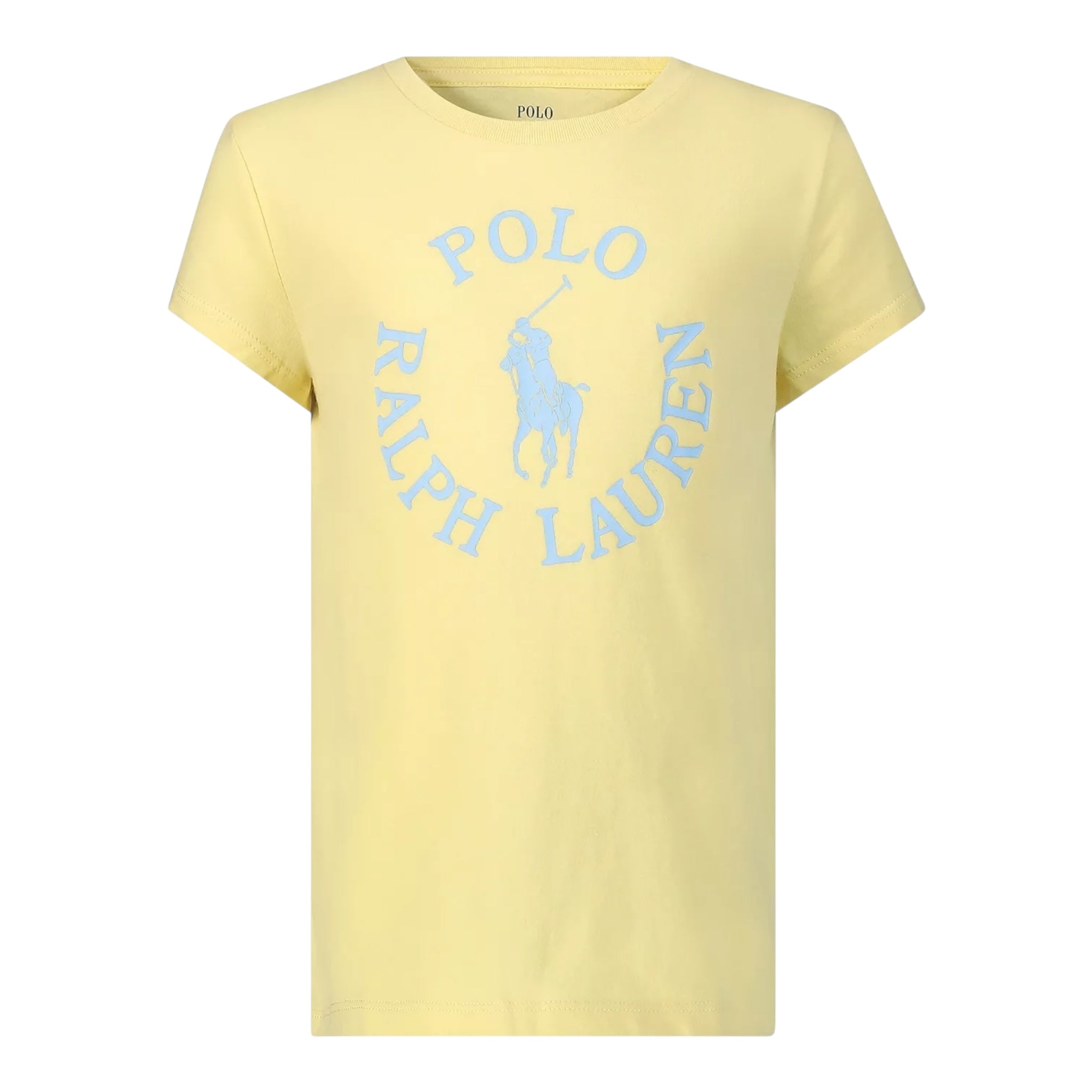 Ralph Lauren T-Shirt Girocollo Tinta Unita con Stampa per Bambino 313903863003 GIALLO RALPH LAUREN 