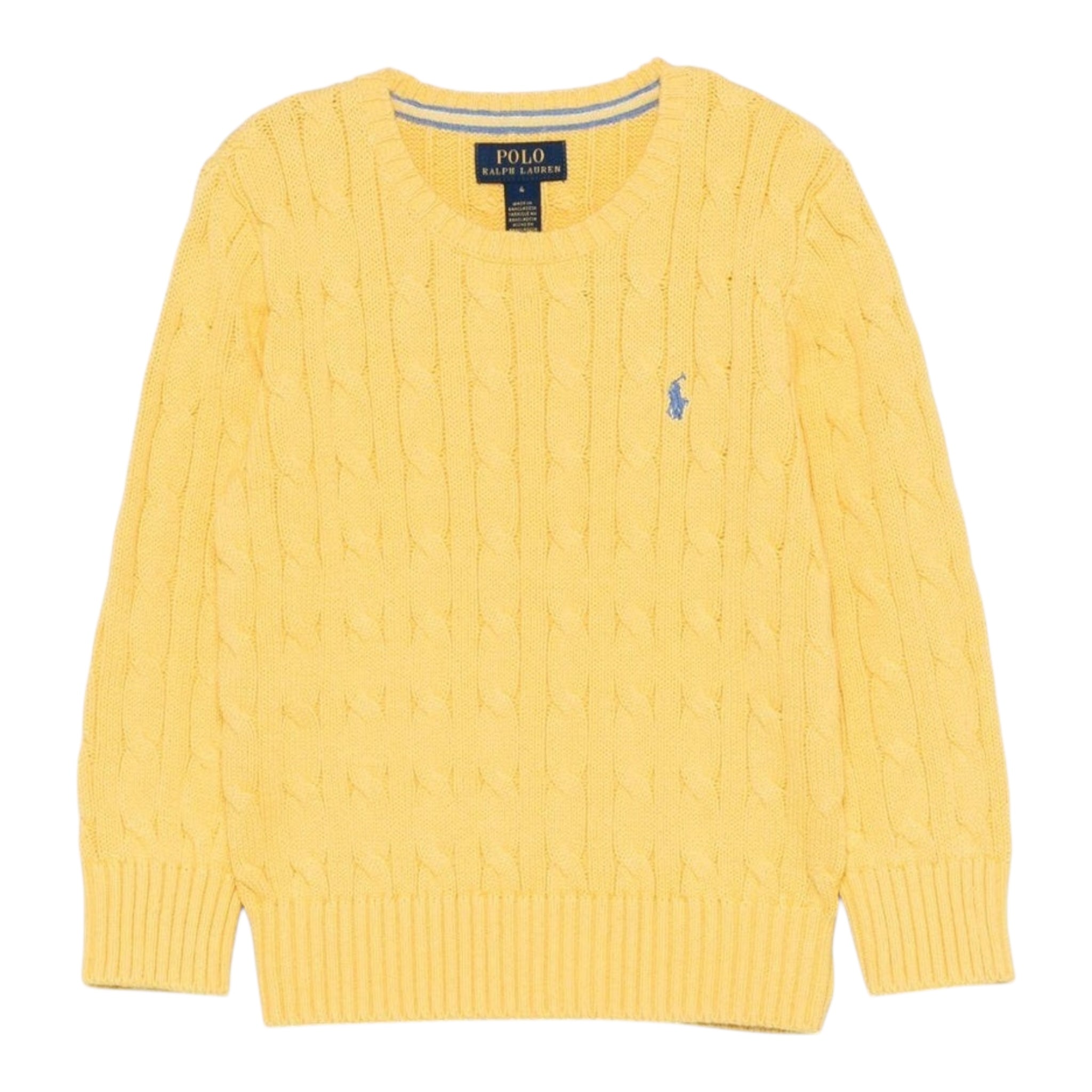 Ralph Lauren Maglia Girocollo Tinta Unita con Logo per Bambino 322702674073 GIALLO RALPH LAUREN 