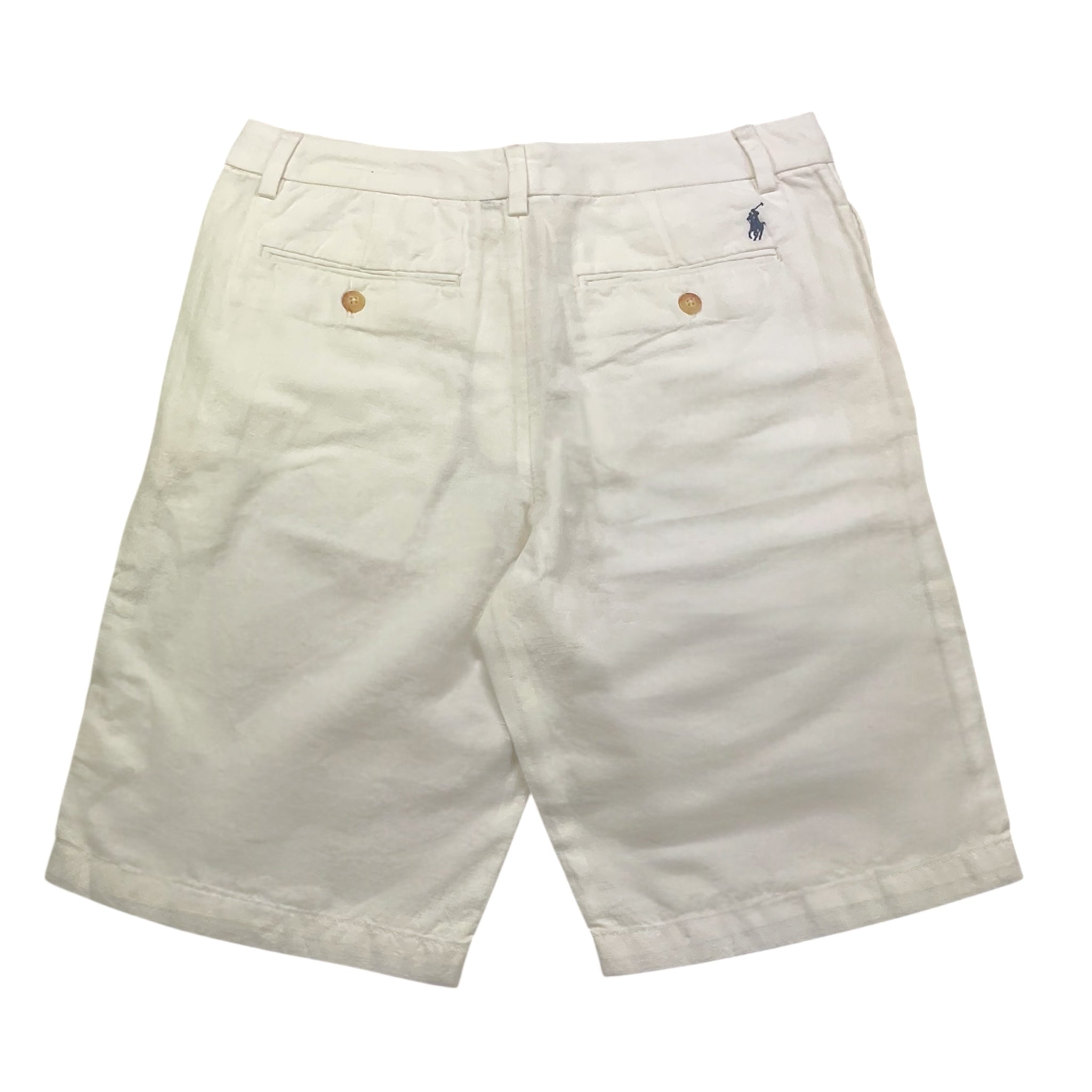 Ralph Lauren Bermuda Tinta Unita con Logo per Bambino 323932984001 BIANCO RALPH LAUREN 