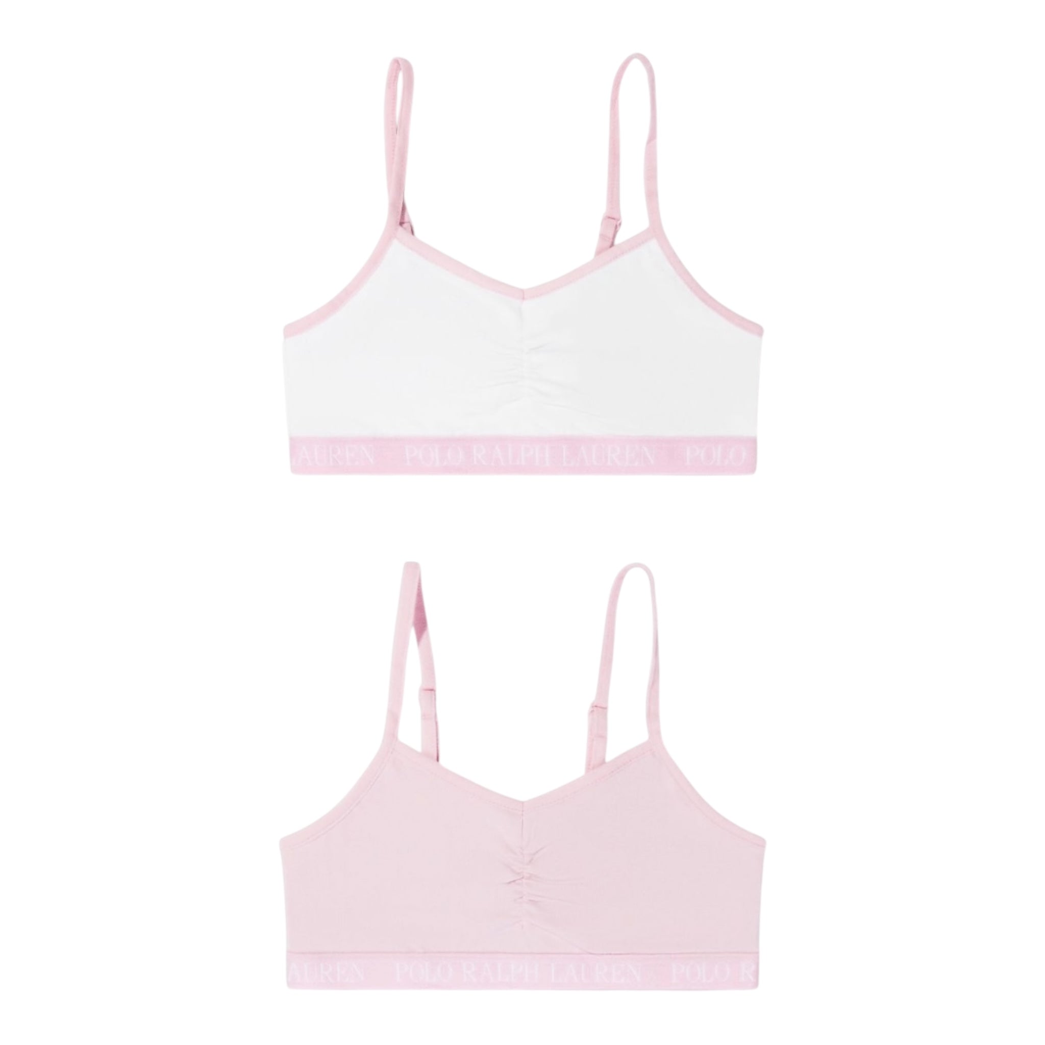 Ralph Lauren Set 2 Top Bicolore per Bambina 4P5017 BIANCO/ROSA RALPH LAUREN 
