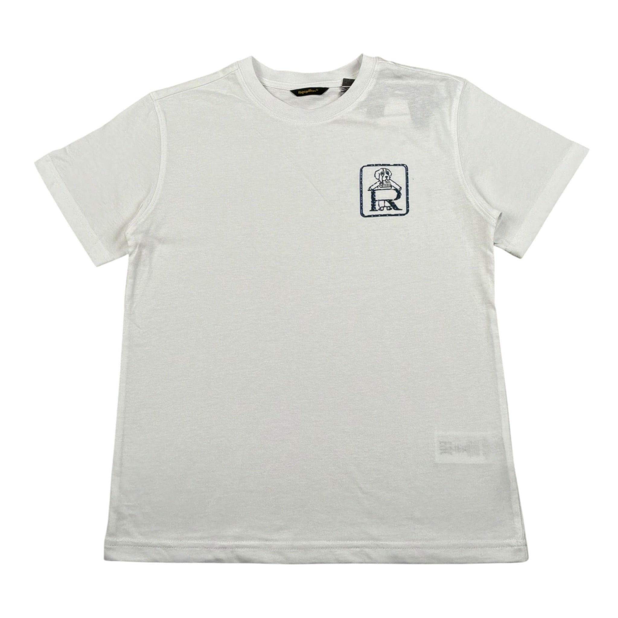Refrigiwear T-Shirt Girocollo Tinta Unita con Stampa per Bambino 157TRMJS25 BIANCO REFRIGIWEAR 