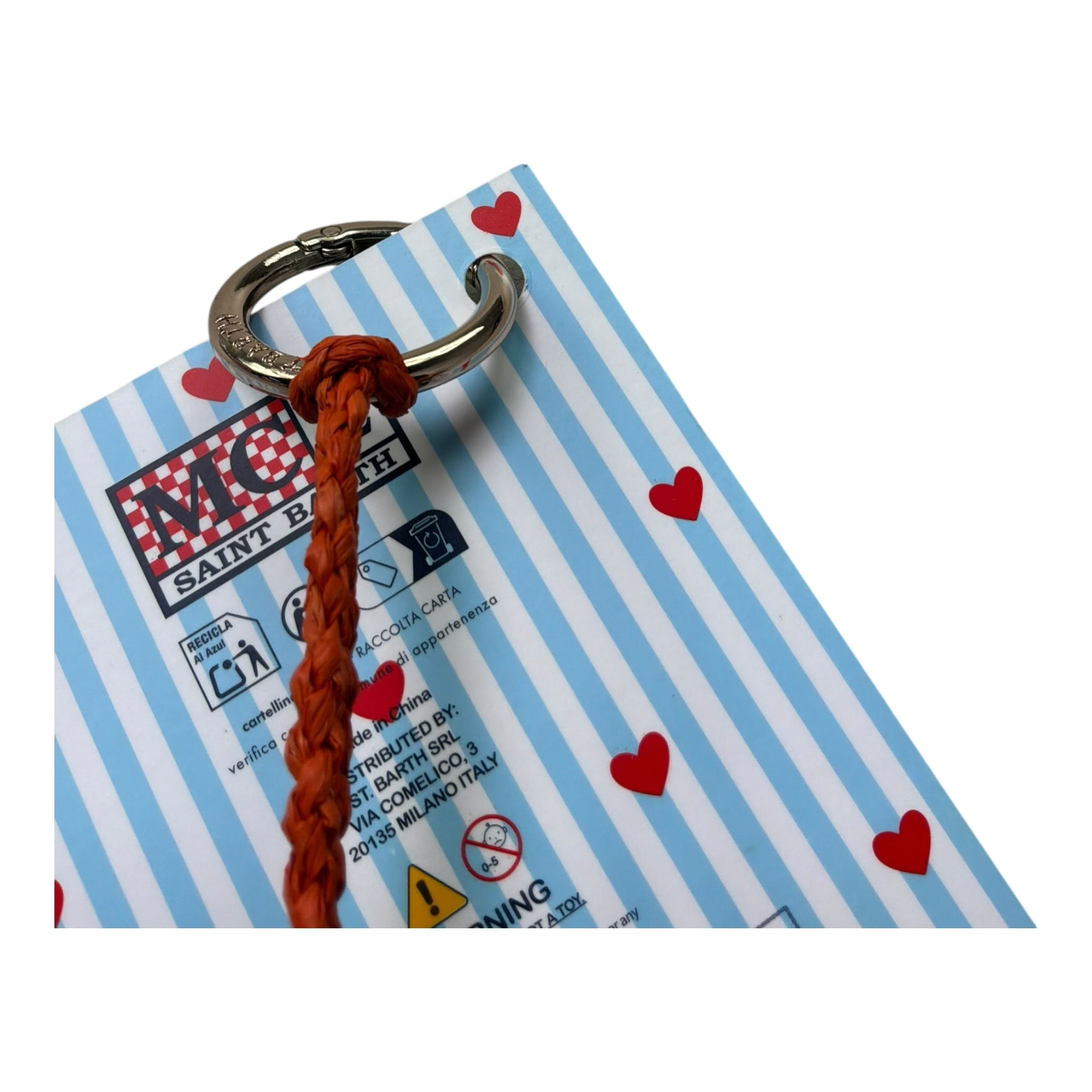 Saint Barth Portachiavi In Paglia con Pesciolino per Bambina 00536L ARANCIONE SAINT BARTH 
