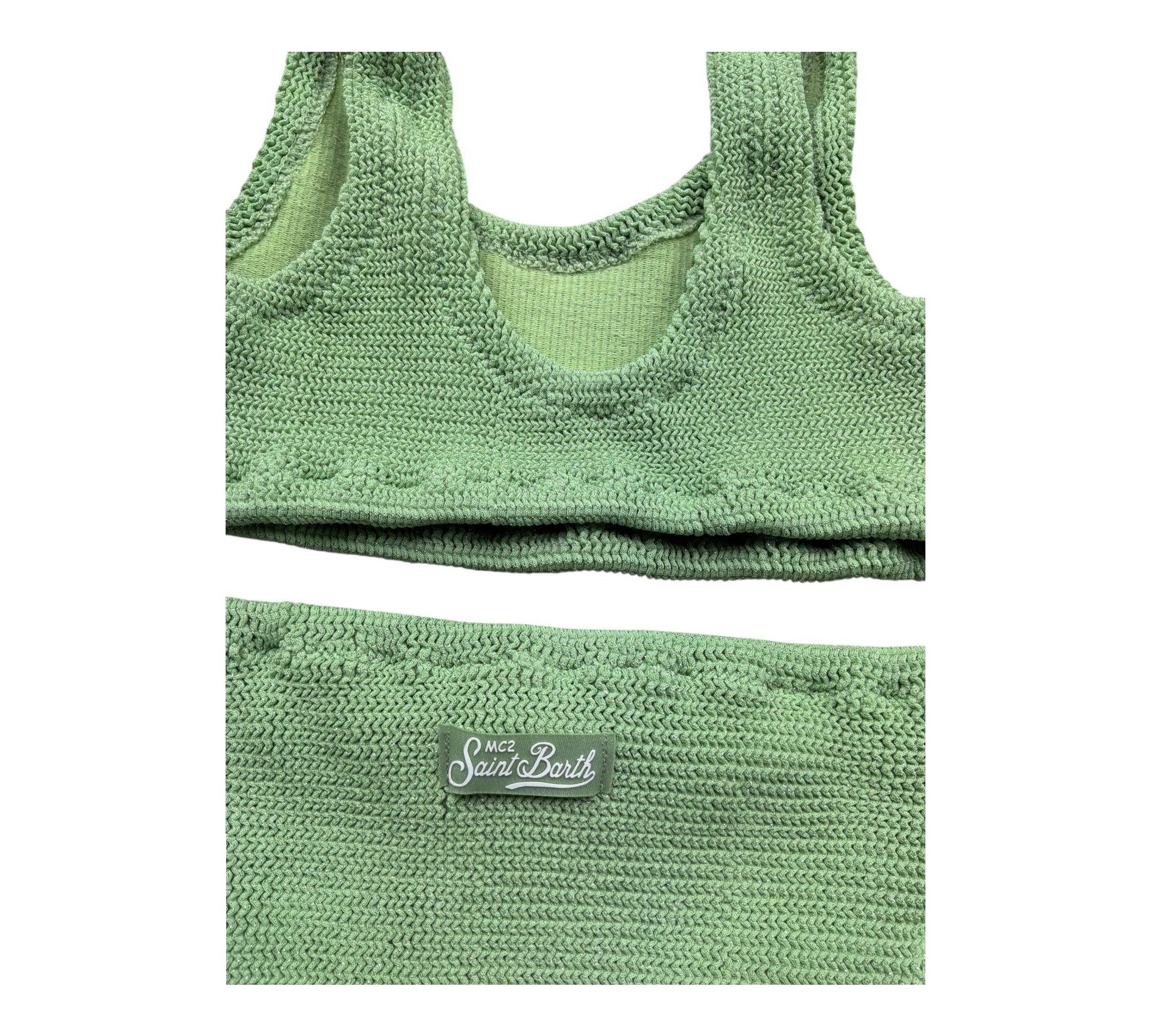 Saint Barth Costume 2 Pezzi Fascia-Mutandina per Bambina BAKER VERDE SAINT BARTH 
