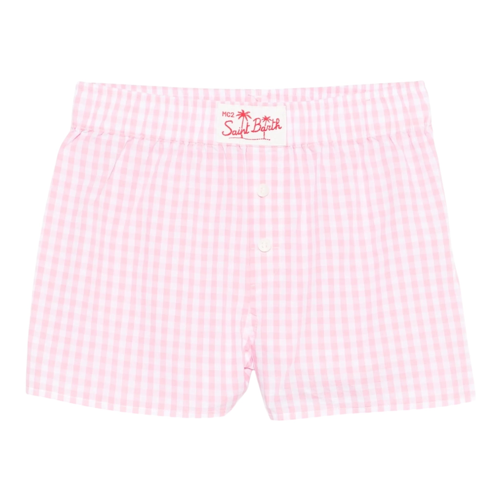 Saint Barth Short Fantasia Quadretti  per Bambina BXY0010366 ROSA SAINT BARTH 