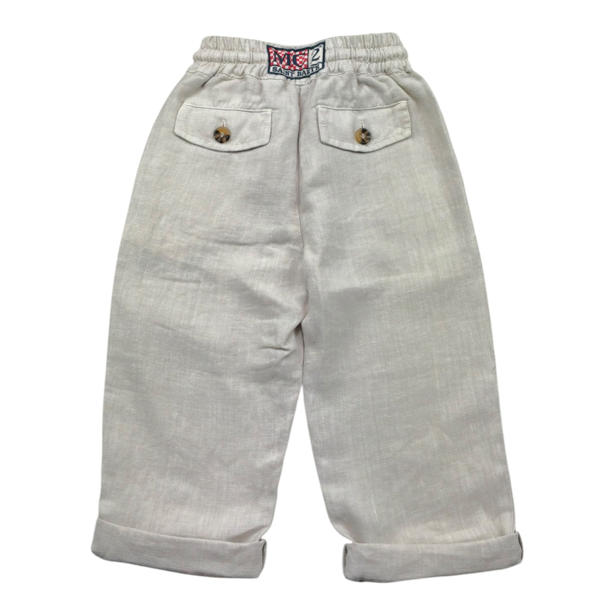 Saint Barth Pantalone Tinta Unita con Elastico In Vita per Neonato CAA002N BEIGE SAINT BARTH 