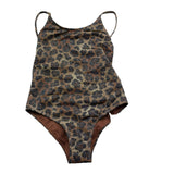 Saint Barth Costume Intero con Fantasia Maculata per Neonata CEC0005N MARRONE SAINT BARTH 