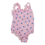 Saint Barth Costume Intero Bicolore con Fantasia A Righe per Neonata CLIO001NX BIANCO/ROSA SAINT BARTH 