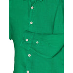 Saint Barth Camicia Manica Lunga Tinta Unita Collo Coreano per Bambino CMSNT VERDE SAINT BARTH 