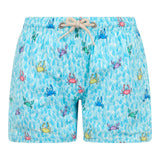 Saint Barth Costume Tinta Unita con Stampe Granchio per Bambino COMFORTLIGHT AZZURRO SAINT BARTH 