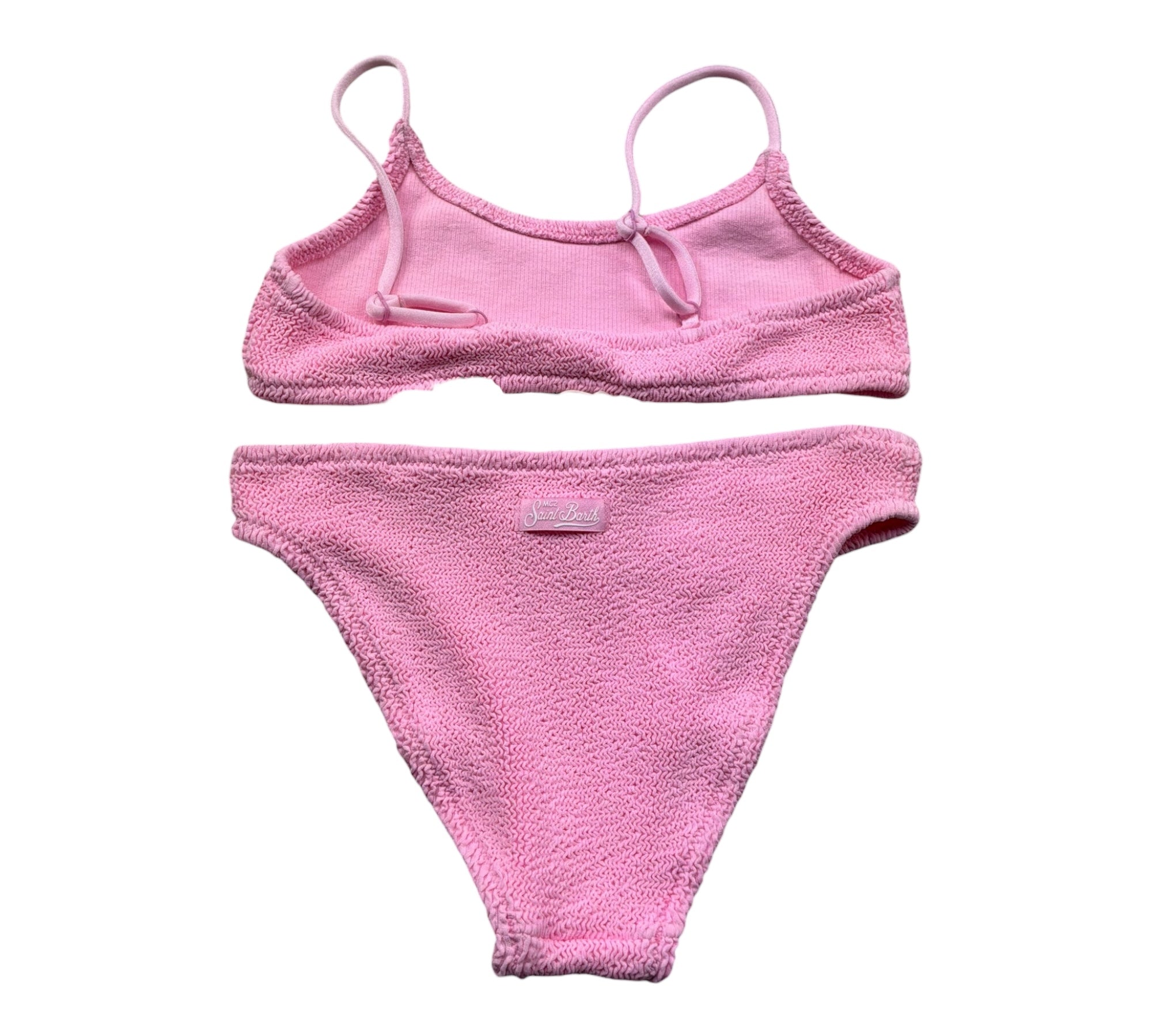 Saint Barth Costume 2 Pezzi Fascia-Mutandina Tinta Unita per Bambina CRINKLE ROSA SAINT BARTH 