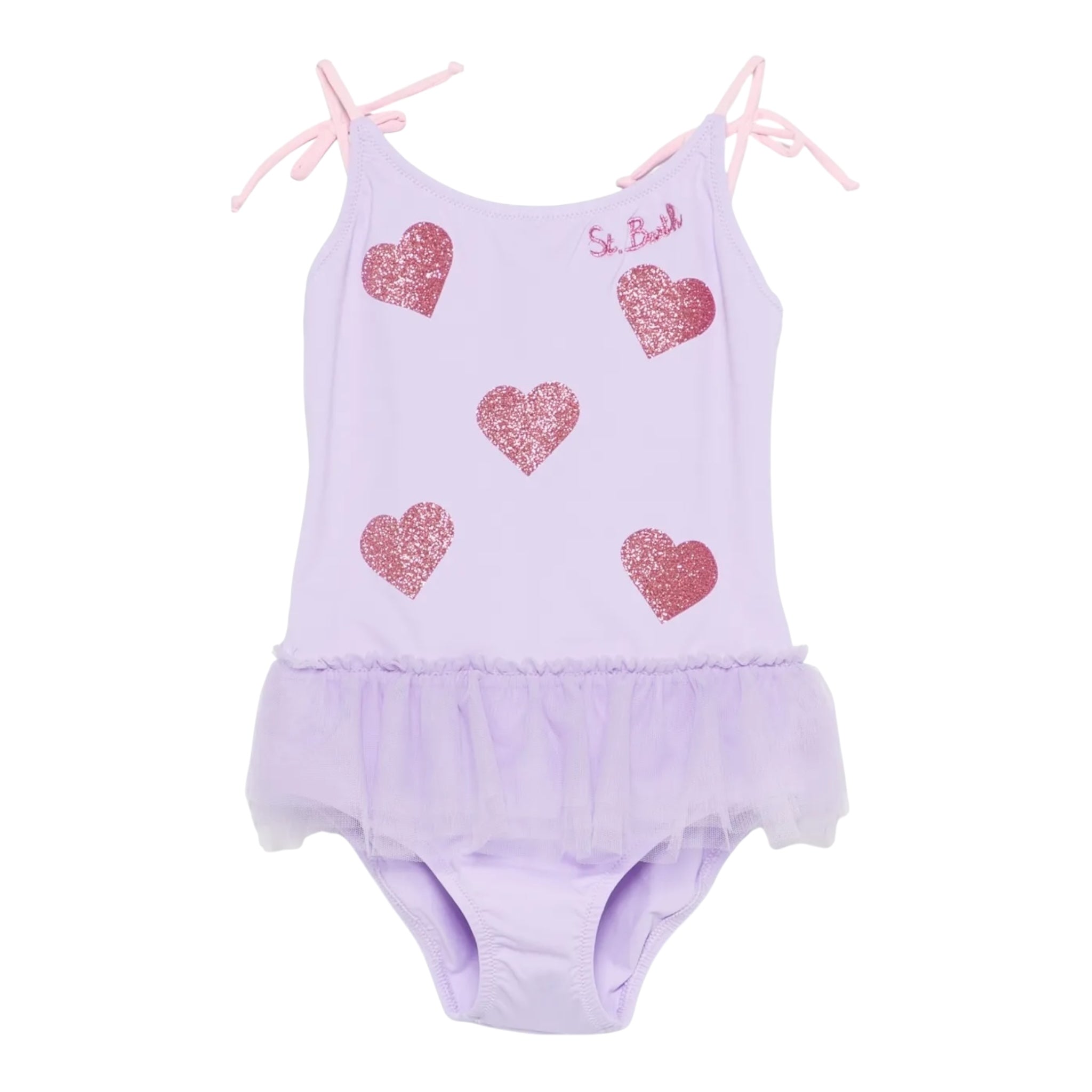Saint Barth Costume Intero Tinta Unita per Neonata DANC000104 LILLA SAINT BARTH 