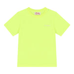 Saint Barth T-Shirt Girocollo Tinta Unita con Logo per Bambino DOVERLJR GIALLO FLUO SAINT BARTH 