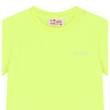 Saint Barth T-Shirt Girocollo Tinta Unita con Logo per Bambino DOVERLJR GIALLO FLUO SAINT BARTH 