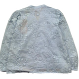 Saint Barth Camicia Manica Lunga Fantasia Zebrata per Bambina HARPERXXX AZZURRO SAINT BARTH 
