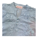 Saint Barth Camicia Manica Lunga Fantasia Zebrata per Bambina HARPERXXX AZZURRO SAINT BARTH 