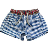 short fantasia a righe bicolore JOELL BIANCO/BLU SAINT BARTH 