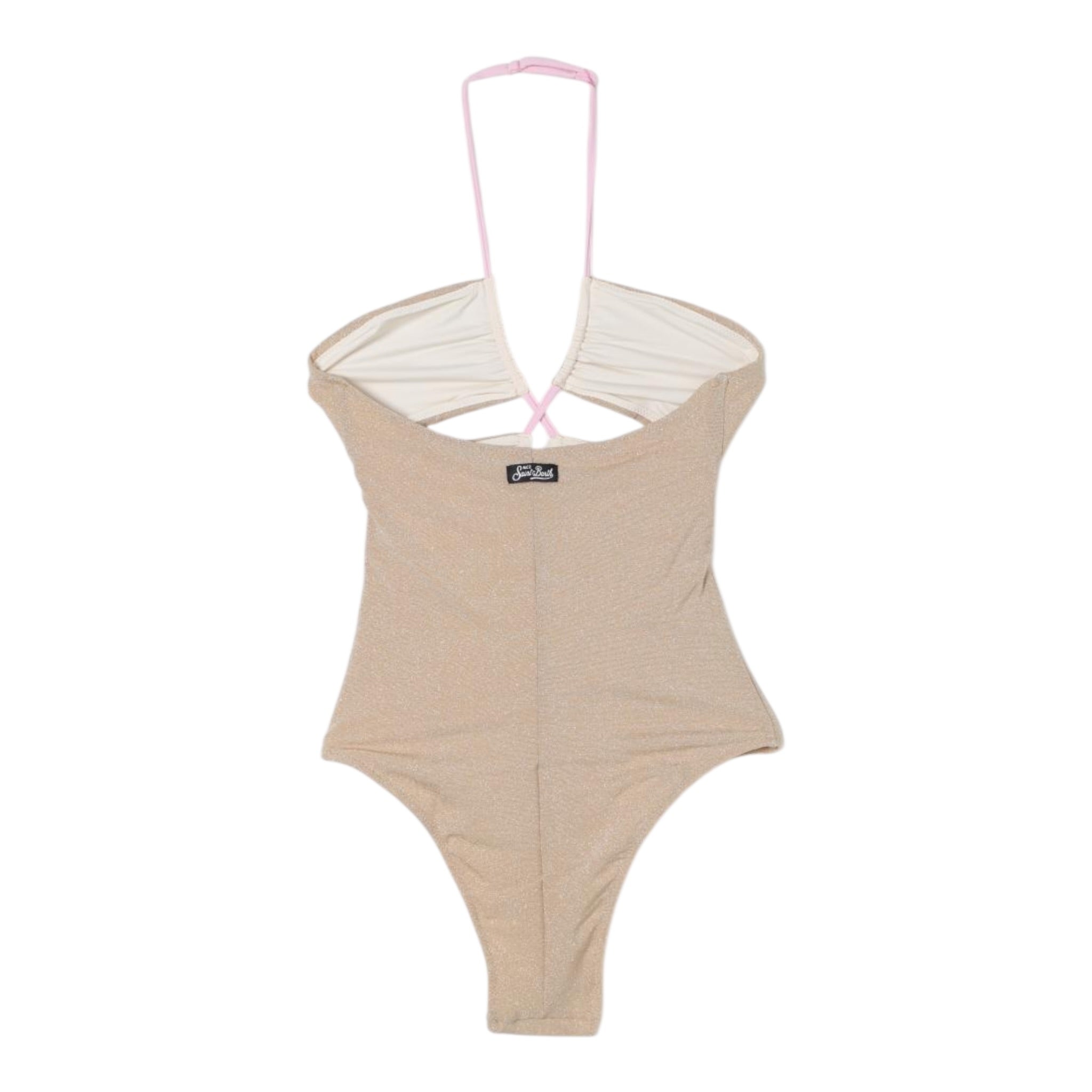 Saint Barth Costume Intero Tinta Unita Glitterato per Bambina KINSLEY ORO SAINT BARTH 