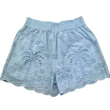 Saint Barth Short Fantasia Quadretti con Elastico In Vita per Bambina MEAVE AZZURRO SAINT BARTH 