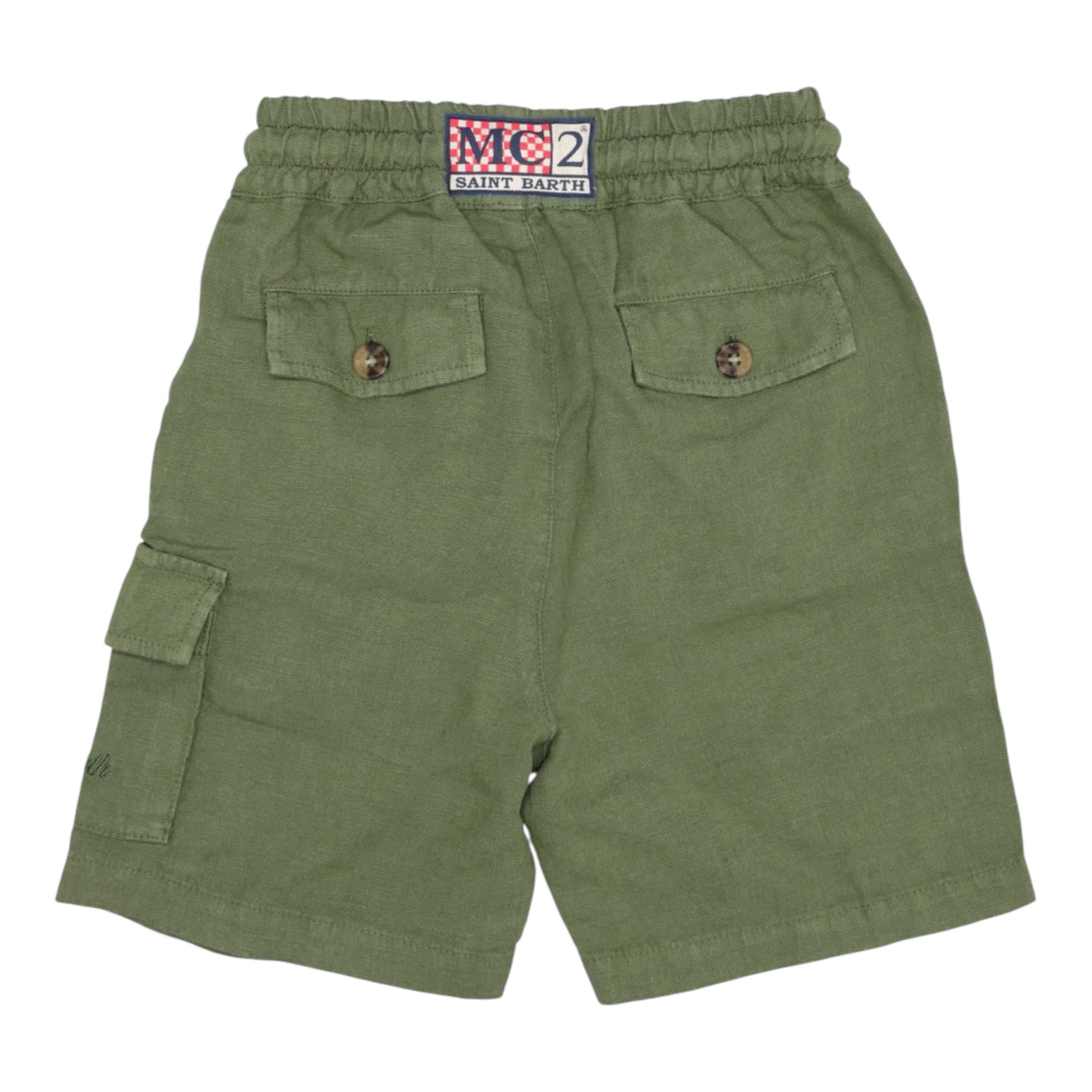 Saint Barth Bermuda Tinta Unita con Elastico In Vita per Bambino MERSEILLEJ VERDE SAINT BARTH 