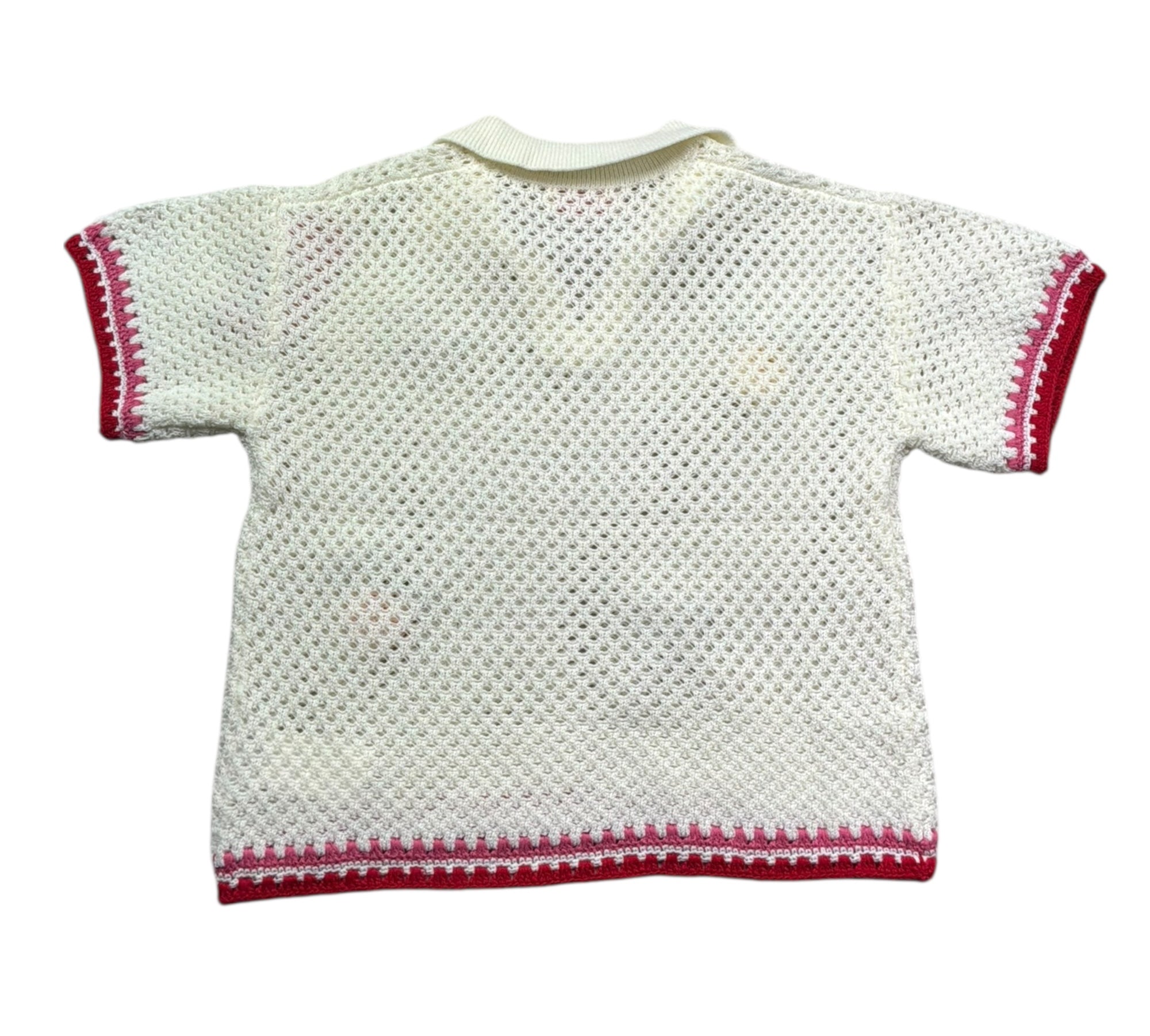 Saint Barth Polo Mezza Manica Tinta Unita con Trafori per Bambina PIXIE PANNA SAINT BARTH 