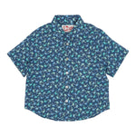 Saint Barth Camicia Mezza Manica Tinta Unita con Stampe Granchi per Bambino SROU000 BLU SAINT BARTH 