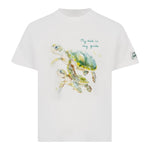 Saint Barth T-Shirt Girocollo Tinta Unita con Stampa per Bambino TSH00010467J BIANCO SAINT BARTH 