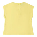 Sarabanda T-Shirt Girocollo Tinta Unita con Applicazioni per Neonata 06612 GIALLO SARABANDA 