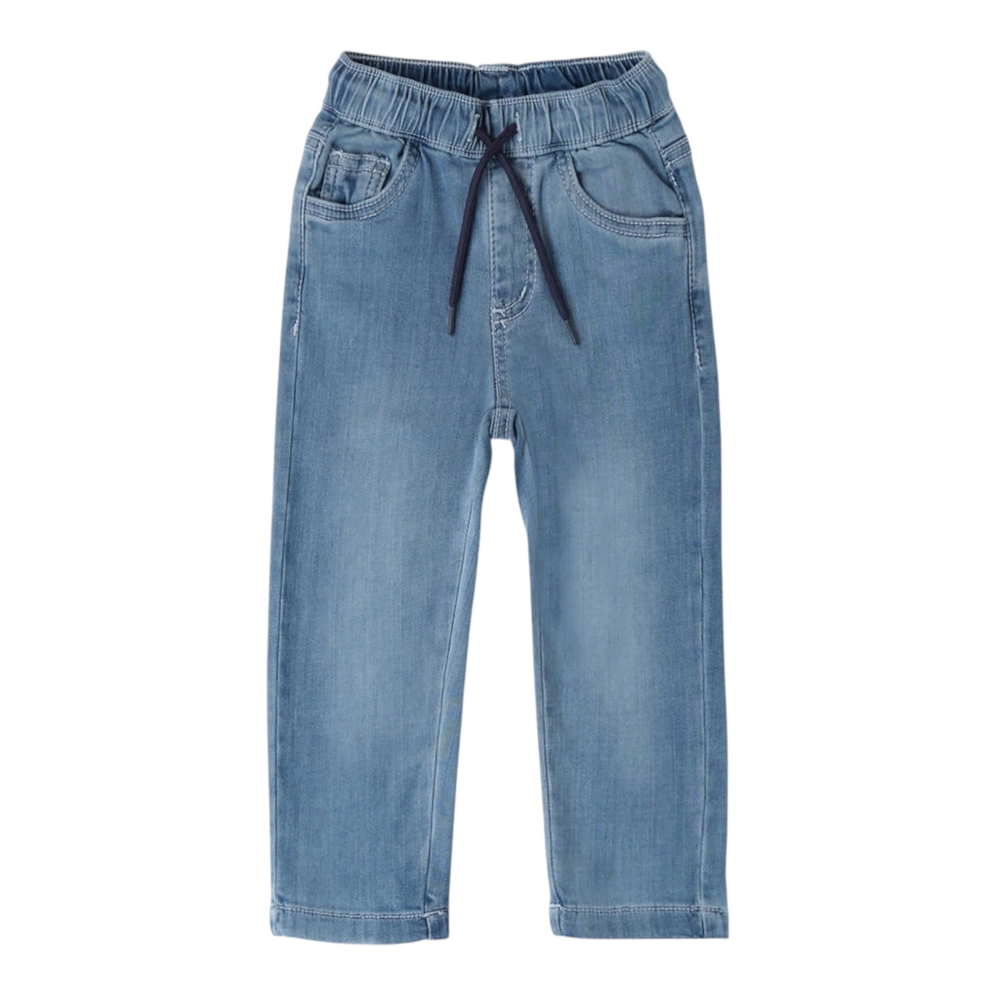 Sarabanda Jeans Tinta Unita con Elastico In Vita per Neonato 0B033 AZZURRO SARABANDA 