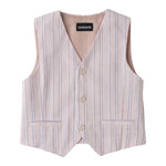 Sarabanda Gilet Tinta Unita Fantasia A Righe per Neonato 0B072N BEIGE SARABANDA 