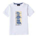 Sarabanda T-Shirt Tinta Unita con Stampa per Neonato 0B134 BIANCO SARABANDA 